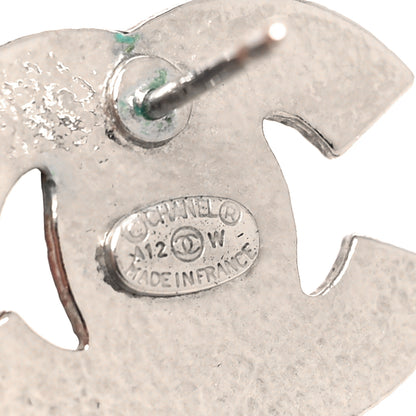 Chanel Crystal Mini Timeless CC Earrings Silver 4 of 4