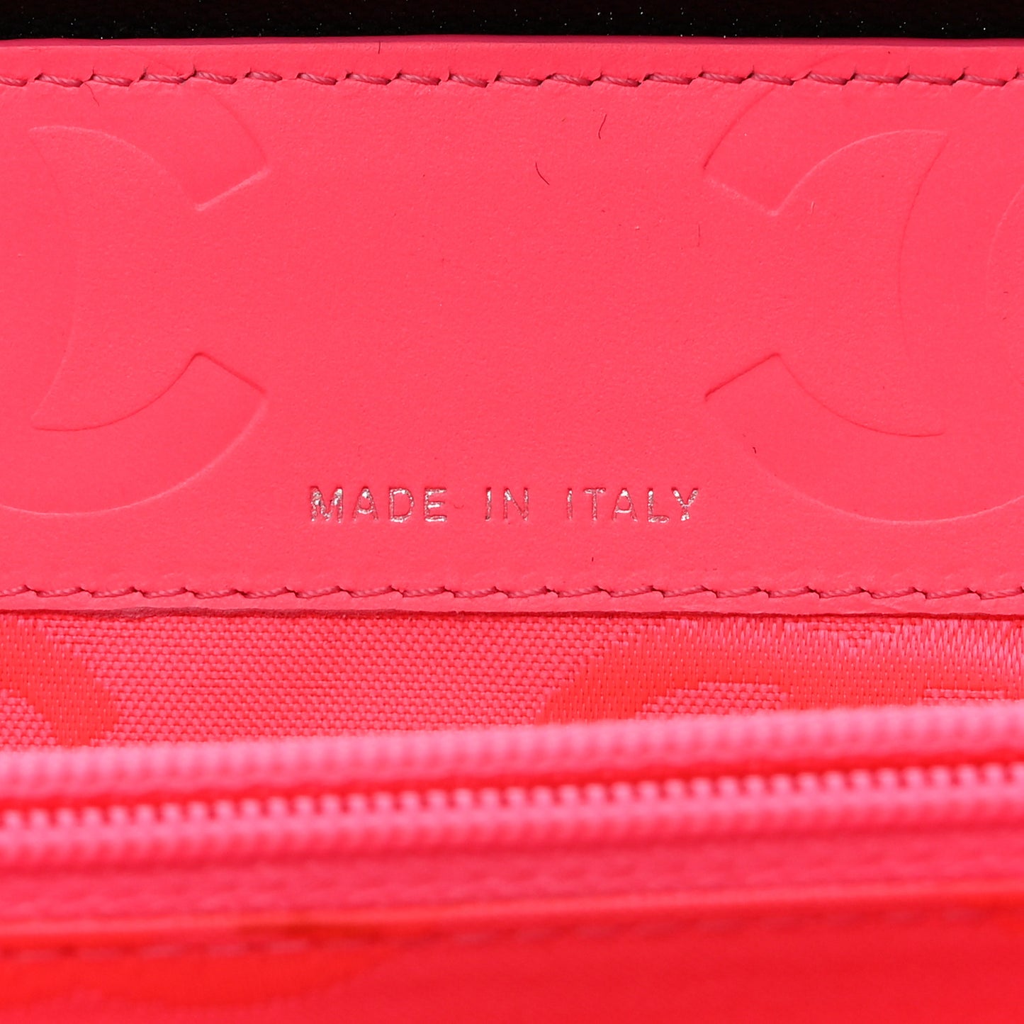 Calfskin Cambon Zip Around Organizer Wallet Black