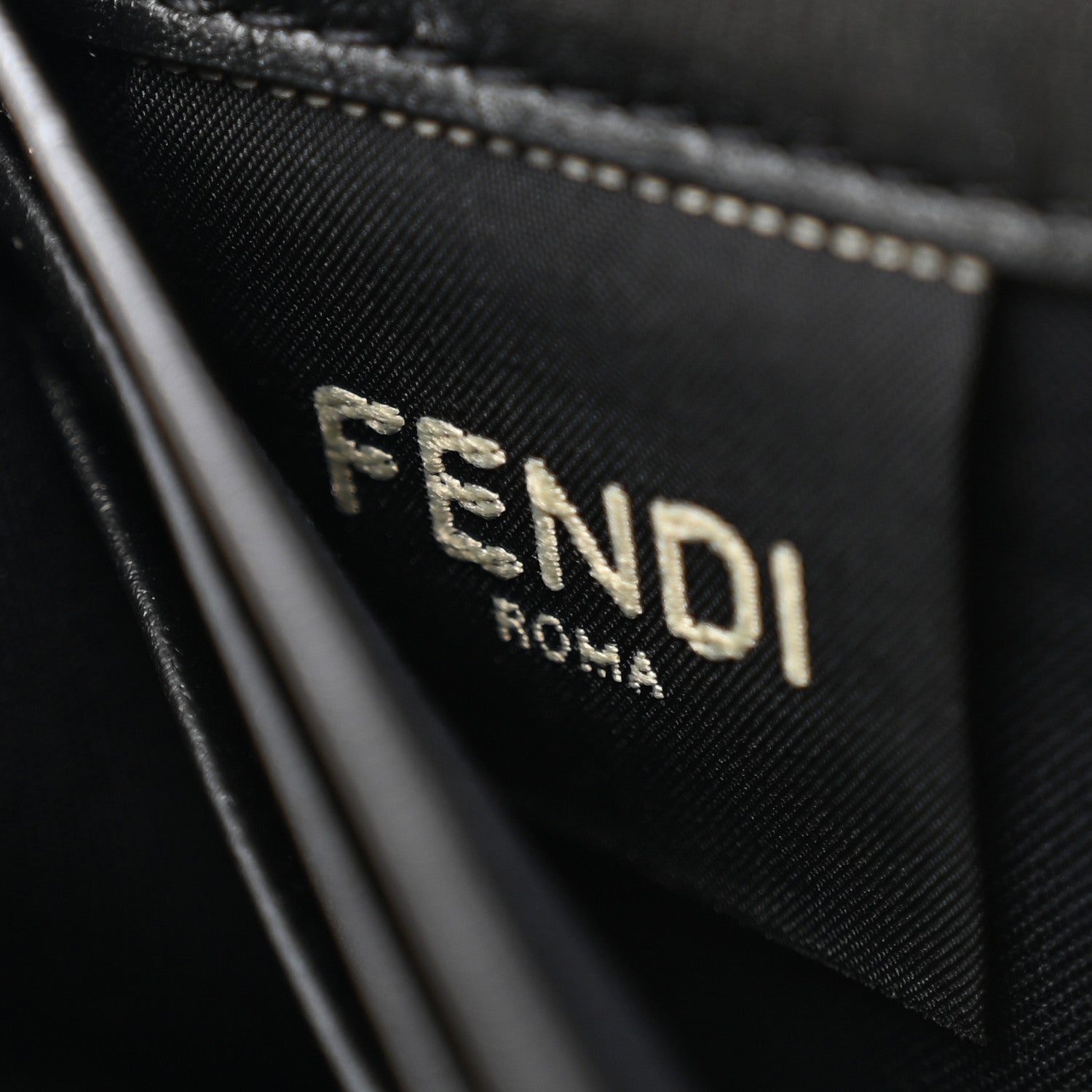 Fendi Nappa Matisse FF Embossed Continental Wallet On Chain Black Black 8 of 12