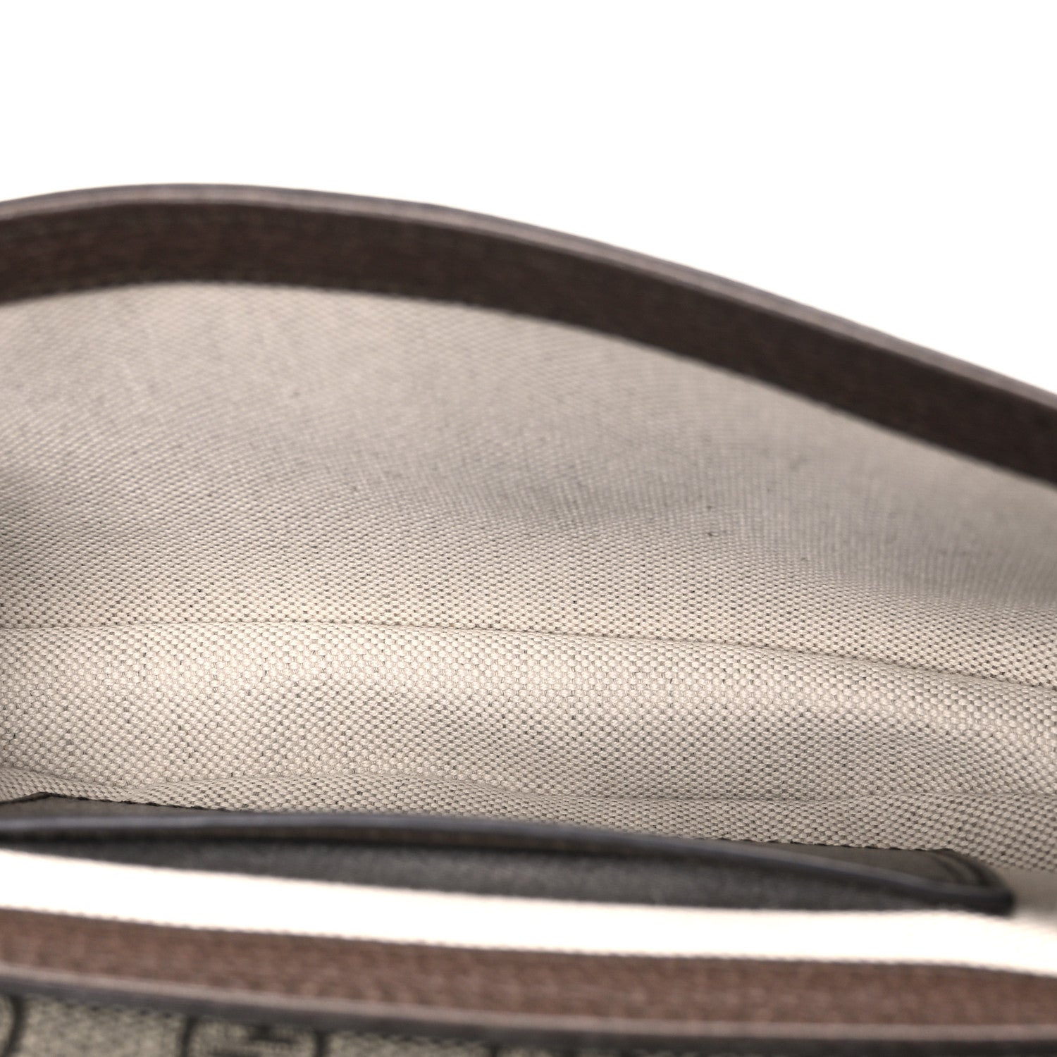 Gucci GG Supreme Monogram Textured Dollar Calfskin Web Mini Ophidia Envelope Shoulder Bag Beige Ebony New Acero 5 of 10