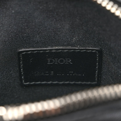 Christian Dior Calfskin Oblique Galaxy Perforated World Tour Messenger Pouch Black 6 of 10