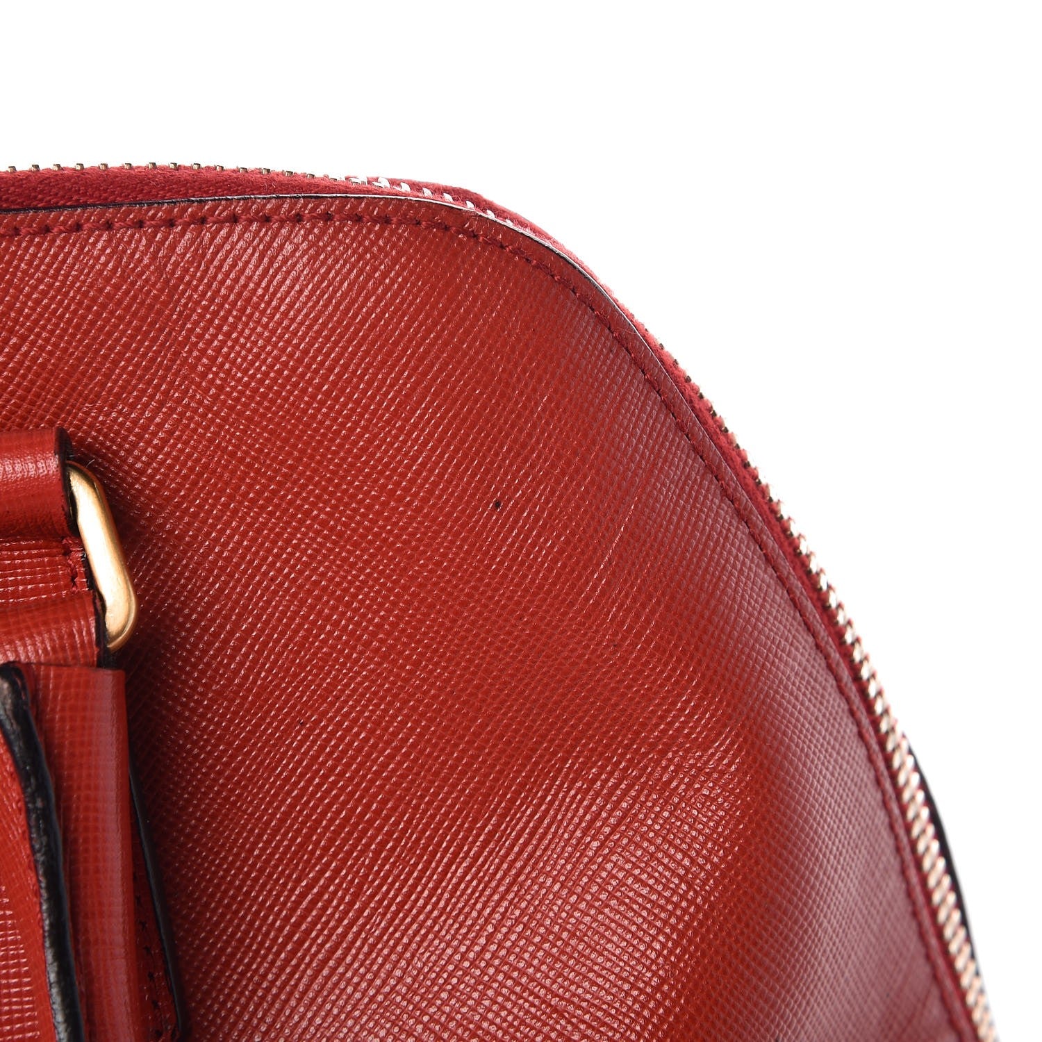 Prada Saffiano Frame Bowler Red 9 of 17