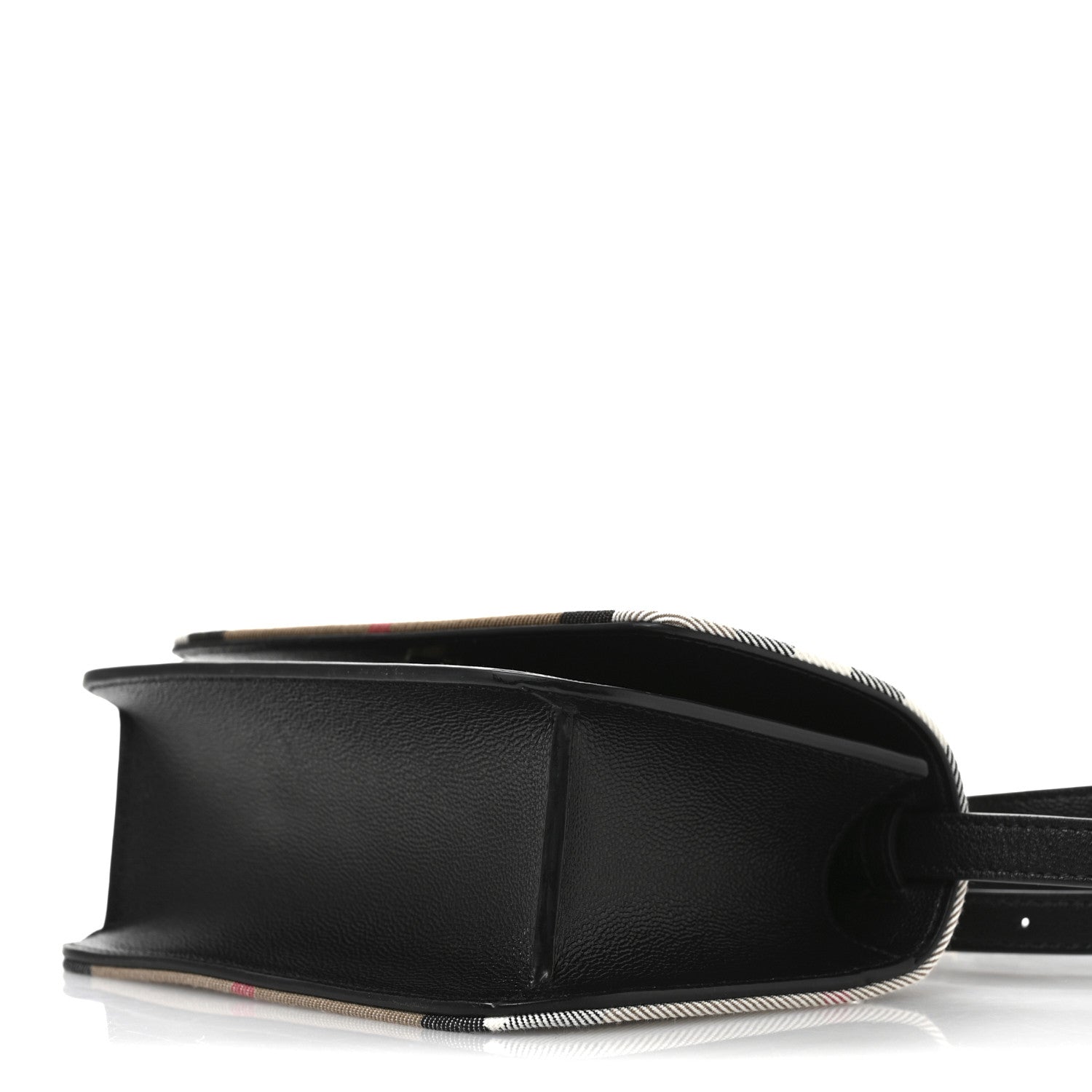 Burberry Grained Calfskin House Check Small Madison Shoulder Bag Black 10 of 10