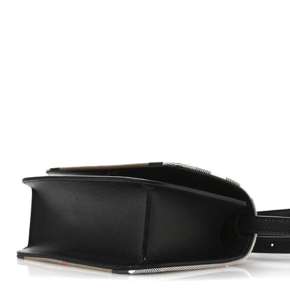 Burberry Grained Calfskin House Check Small Madison Shoulder Bag Black 10 of 10