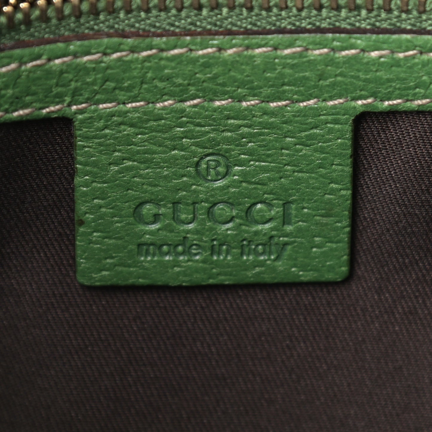 Monogram Studded Messenger Green
