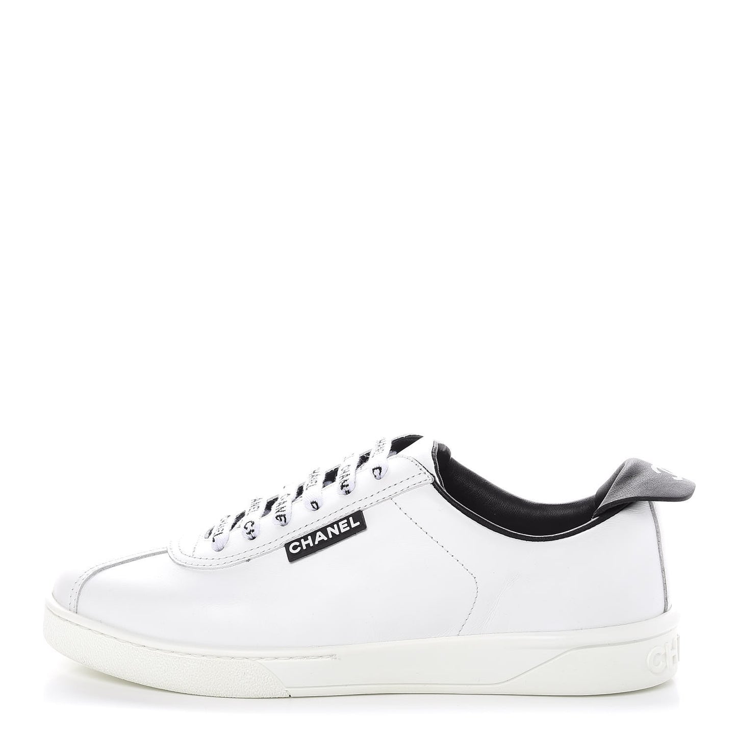 Calfskin CC Sneakers 37 White