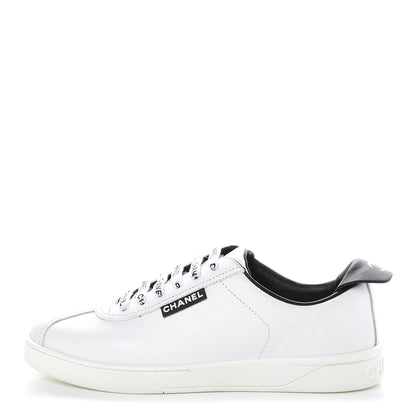 Chanel Calfskin CC Sneakers 37 White 1 of 10