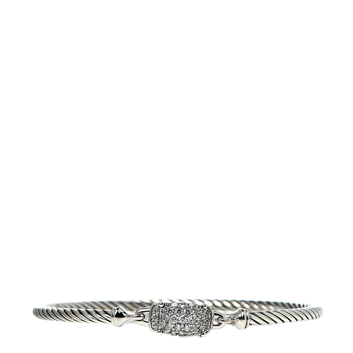 Sterling Silver Diamond 3mm Small Wheaton Bracelet