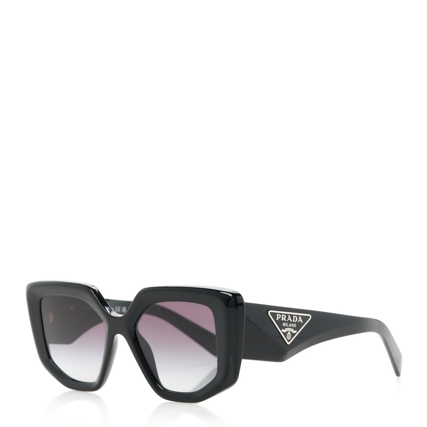 Prada Acetate Symbole Sunglasses SPR 14Z Black 1 of 8
