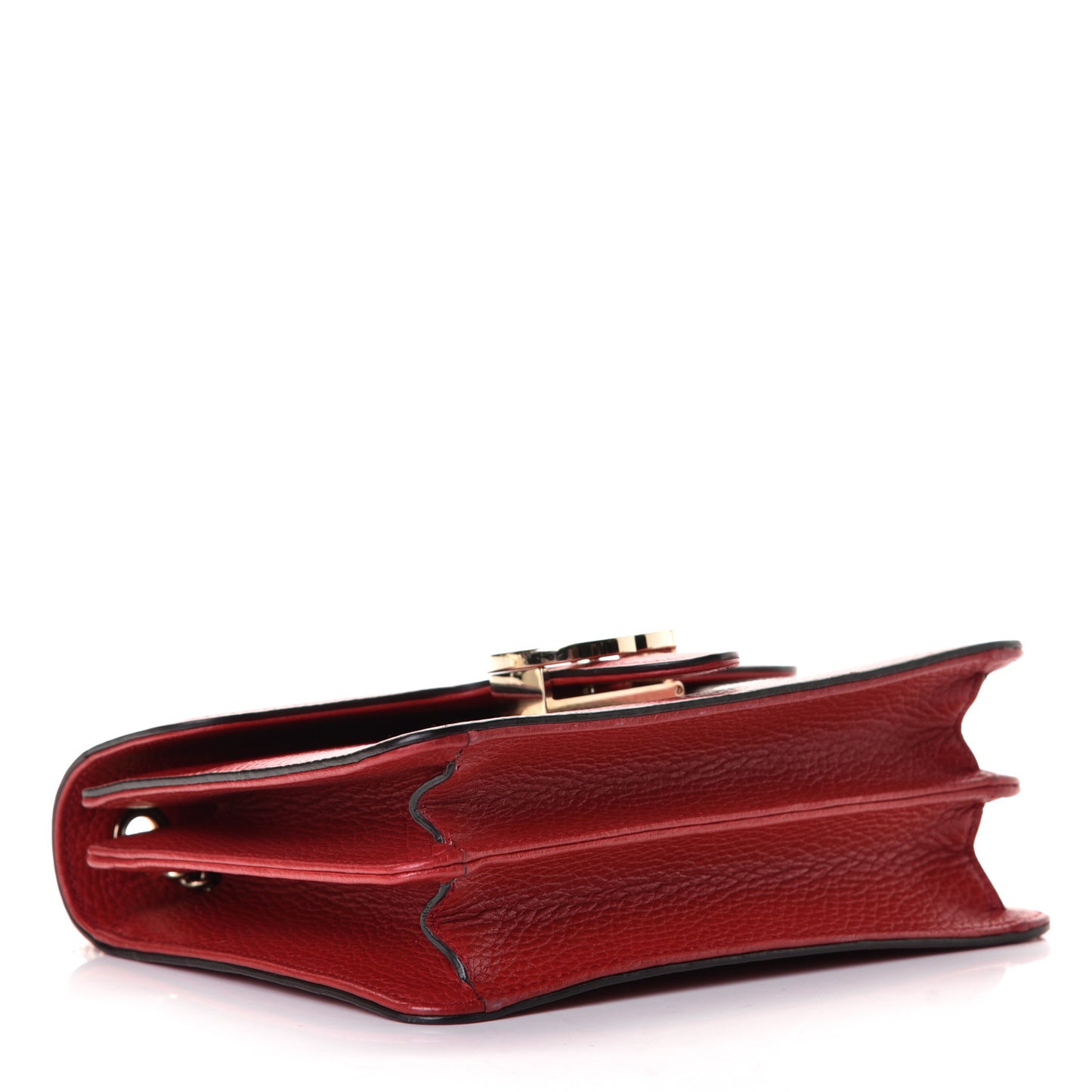 Dollar Calfskin Small Interlocking G Shoulder Bag Red