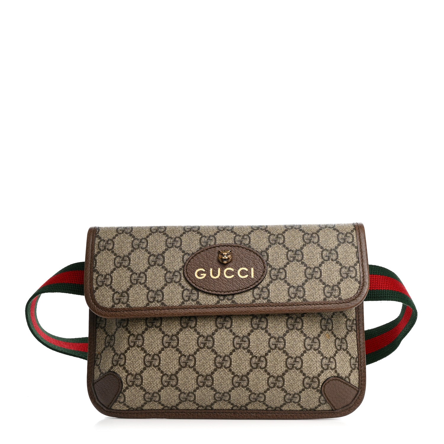 Gucci GG Supreme Monogram Neo Vintage Web Belt Bag Brown 1 of 11