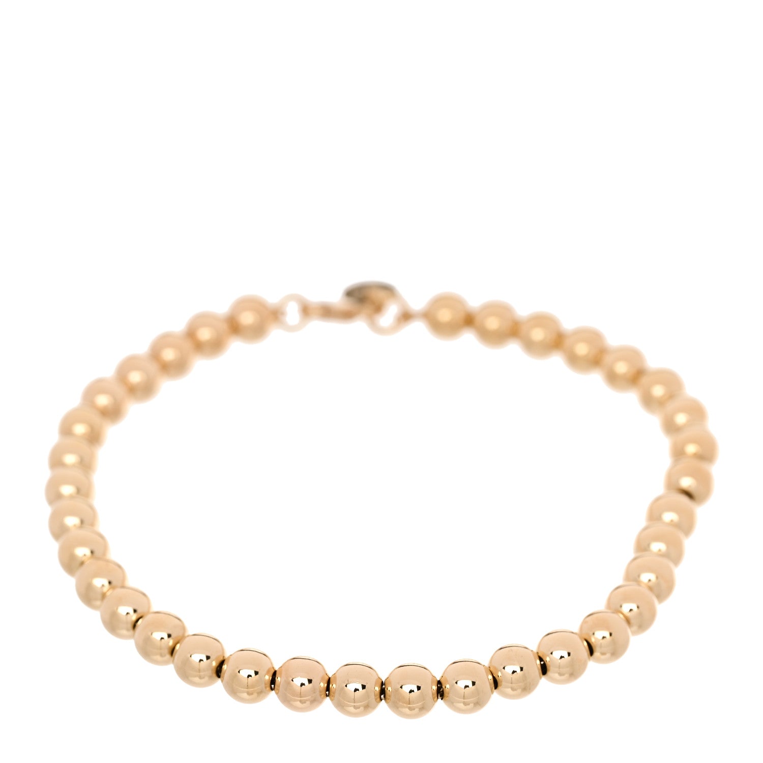 Tiffany 18K Yellow Gold 5mm HardWear Ball Beaded Bracelet 1 of 5
