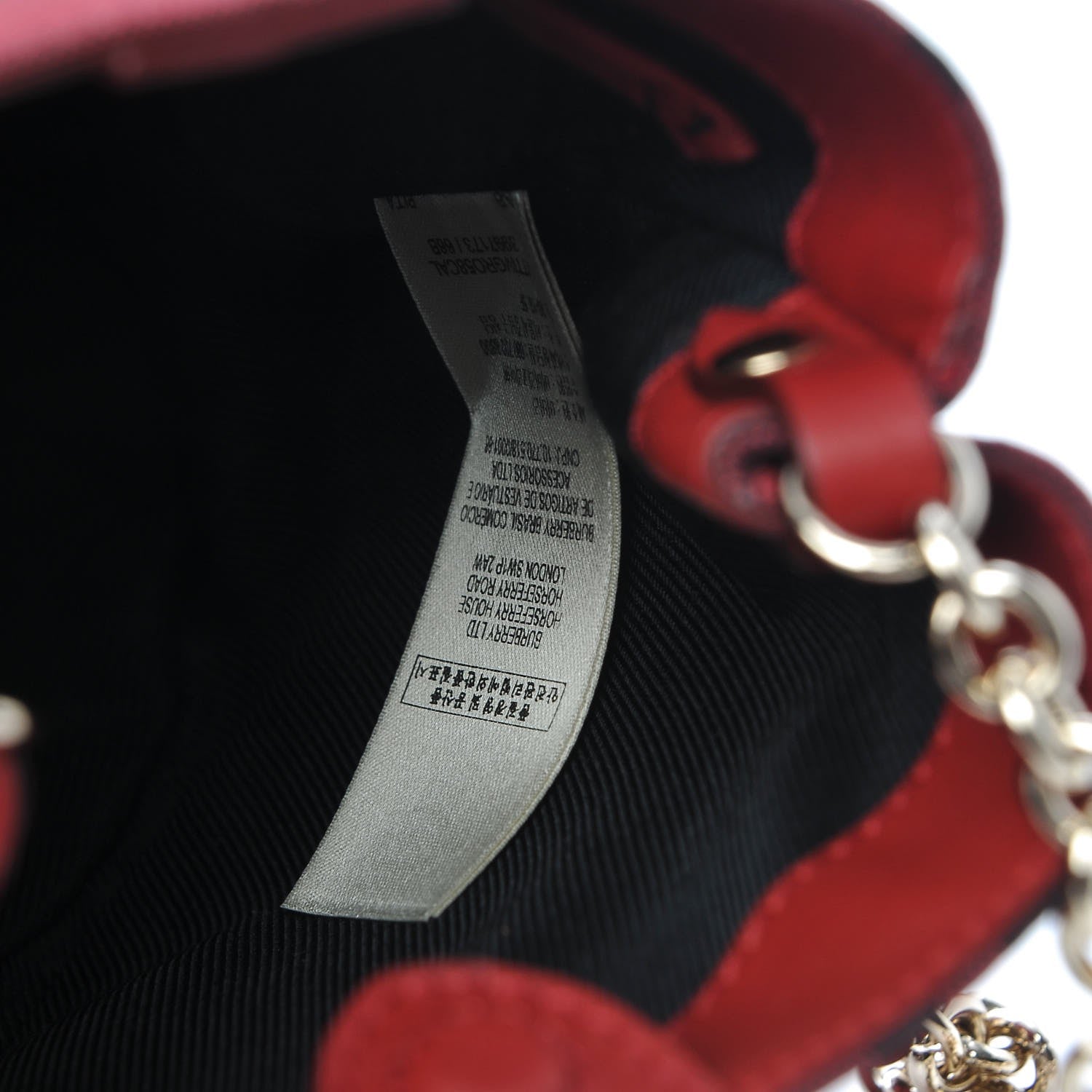 Burberry Overdyed Canvas Horseferry Check Baby Bucket Bag Parade Red 7 of 7