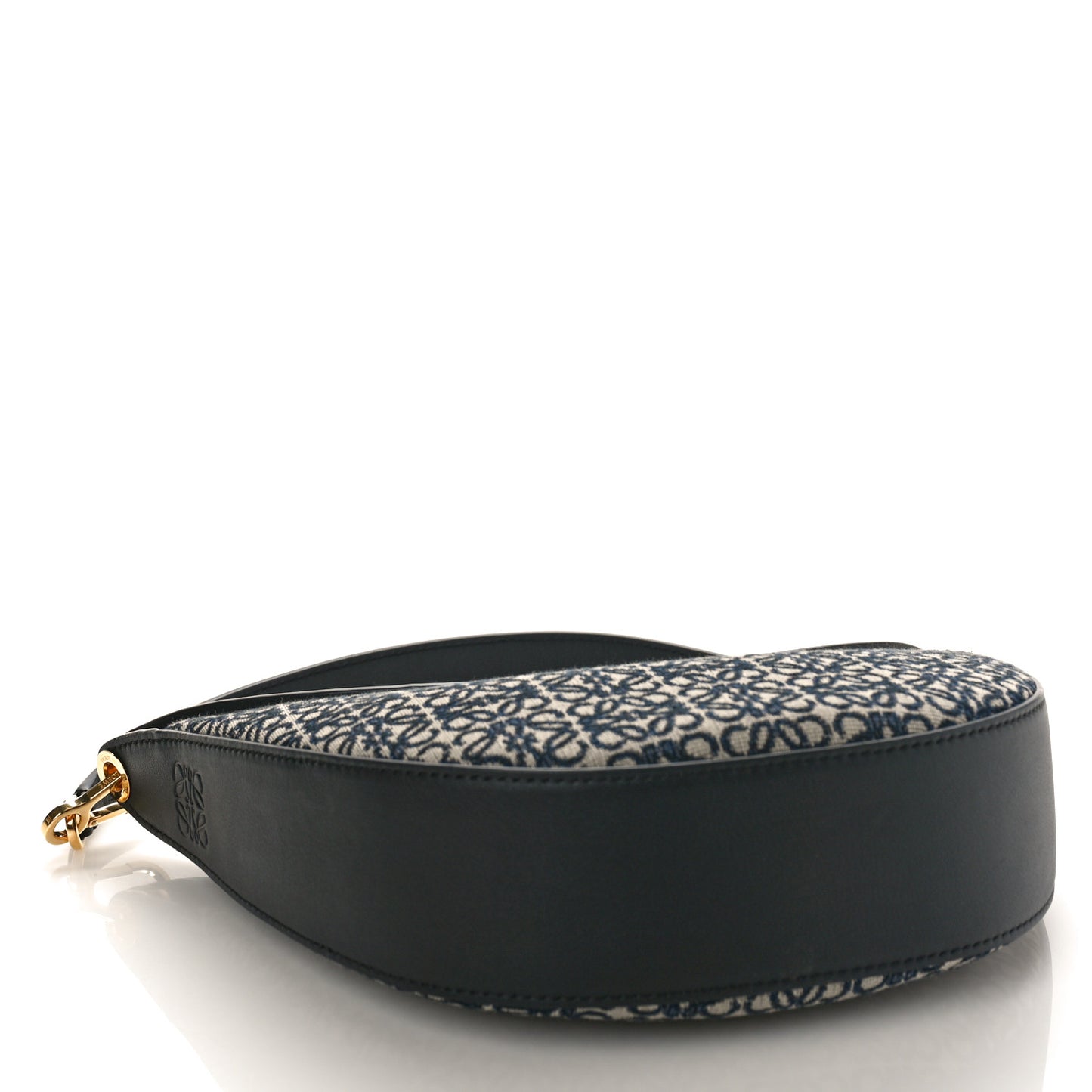 Jacquard Anagram Calfskin Small Luna Navy Black