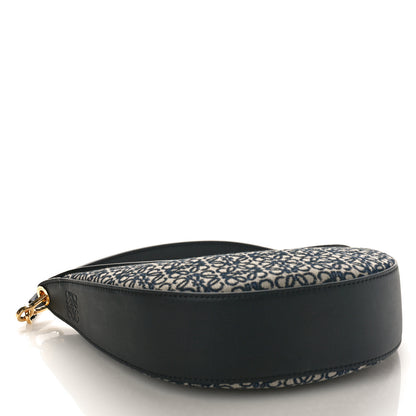 Loewe Jacquard Anagram Calfskin Small Luna Navy Black 4 of 8