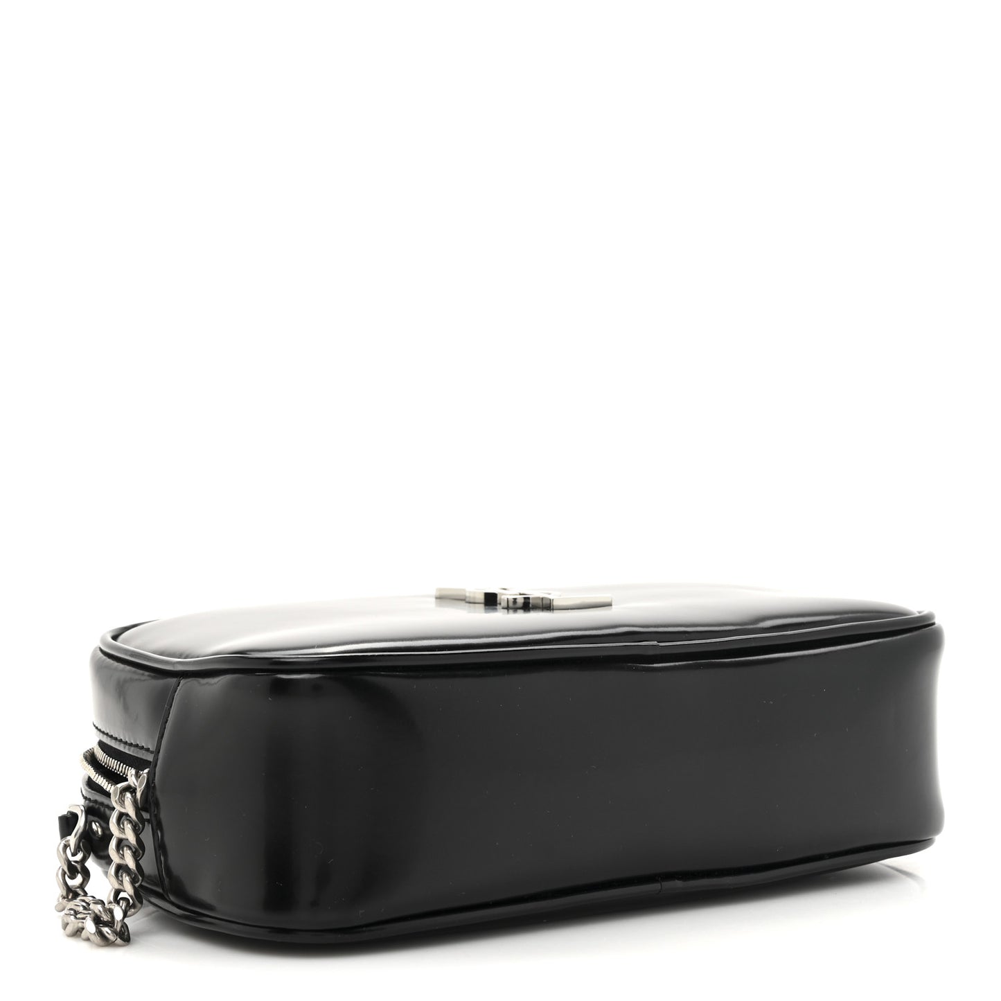 Shiny Calfskin Monogram Mini Lou Camera Bag Black