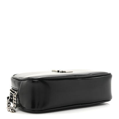 Saint Laurent Shiny Calfskin Monogram Mini Lou Camera Bag Black 4 of 10