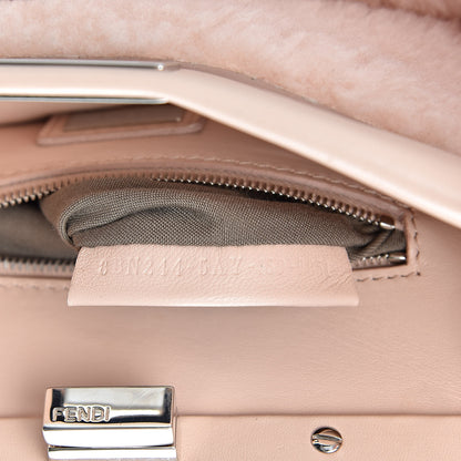 Fendi Shearling Shiny Nappa Mini Peekaboo Iconic Satchel Light Rose 8 of 15