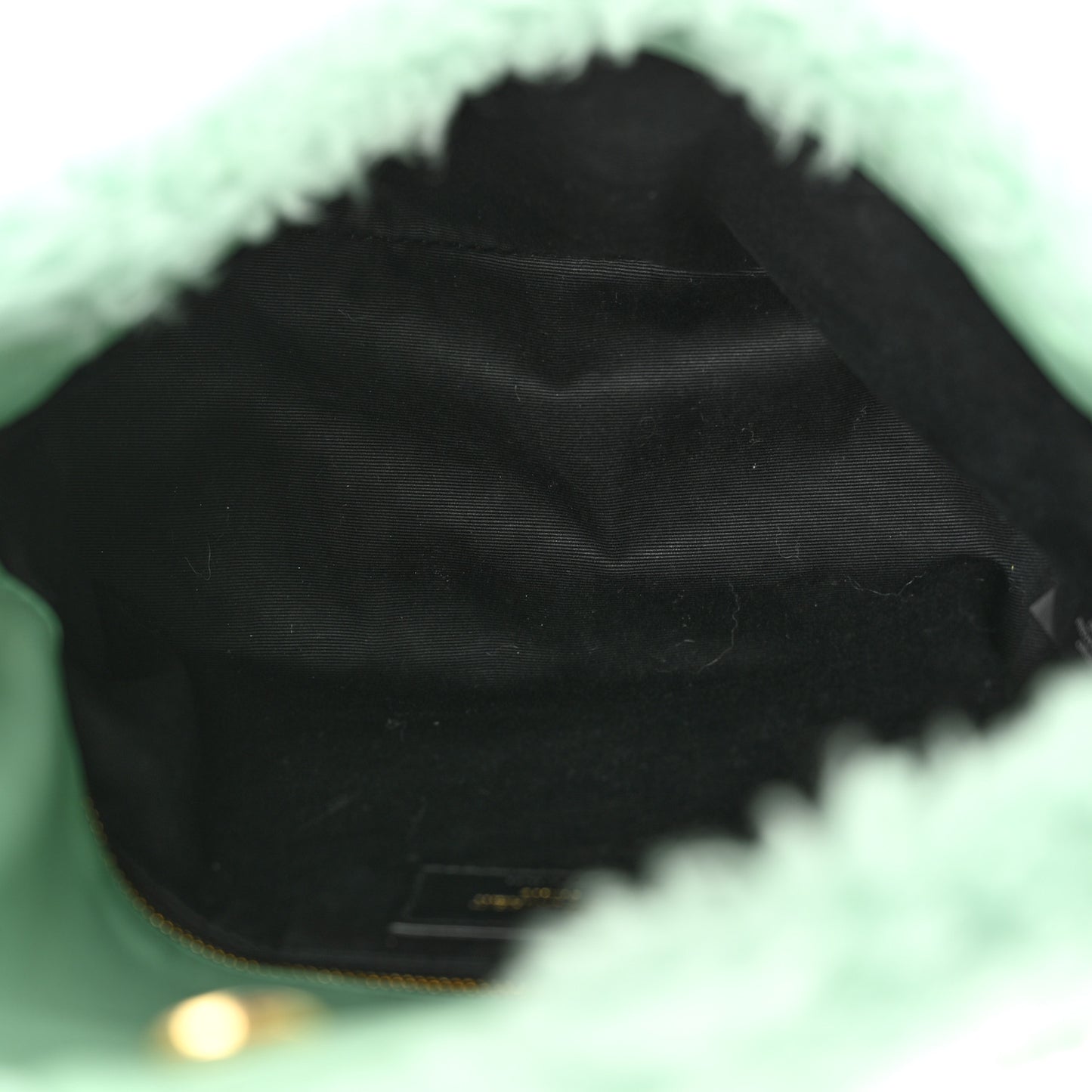 Merino Shearling Lambskin Quilted Small Loulou Puffer Monogram Chain Satchel Iced Mint