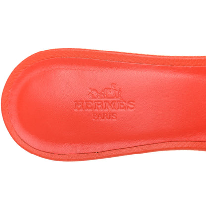Hermes Epsom Oasis Sandals 37 Orange Poppy 6 of 8