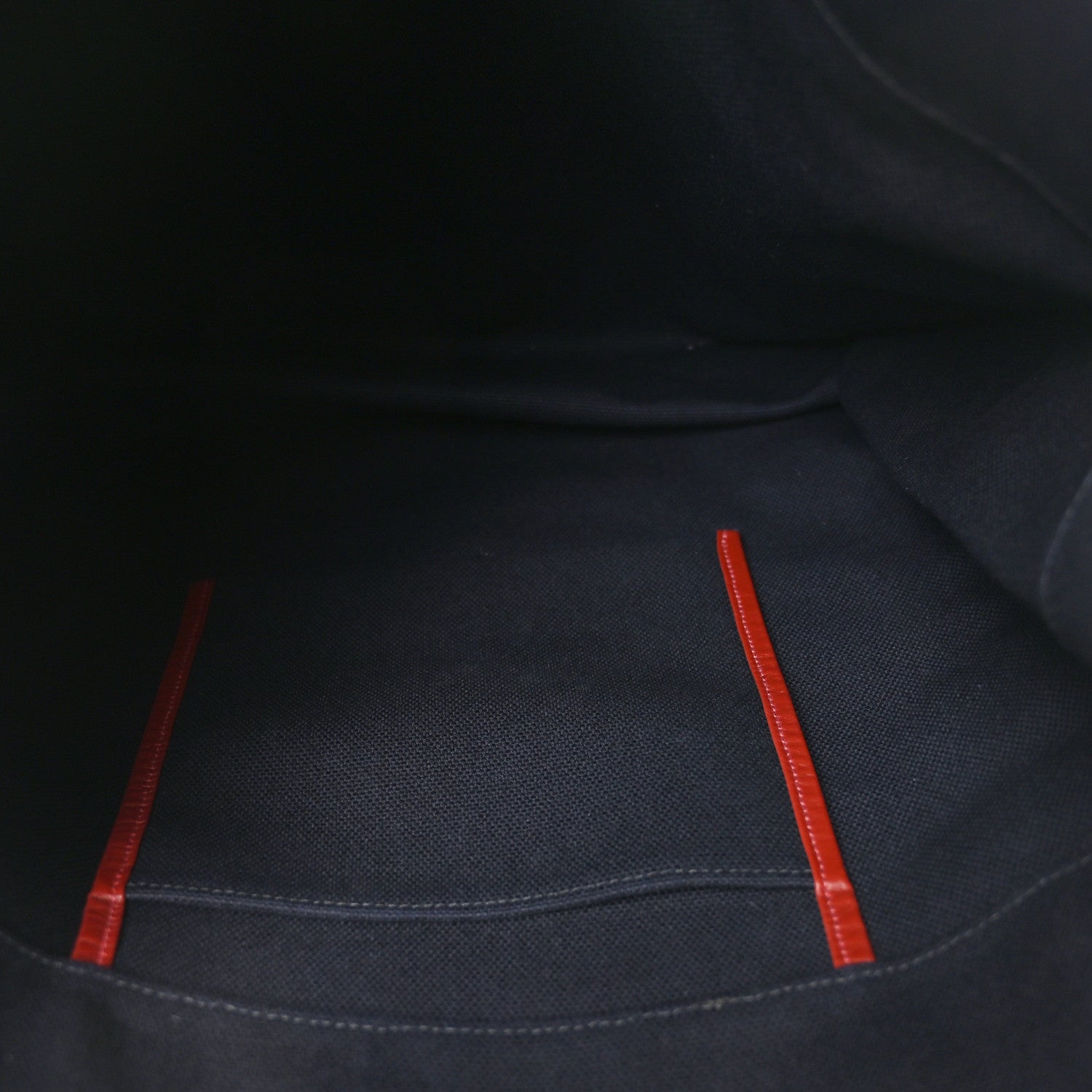 Hermes Toile Goeland Vache Hunter Etriviere Shopping Bag Bleu Nuit Rouge H 5 of 9