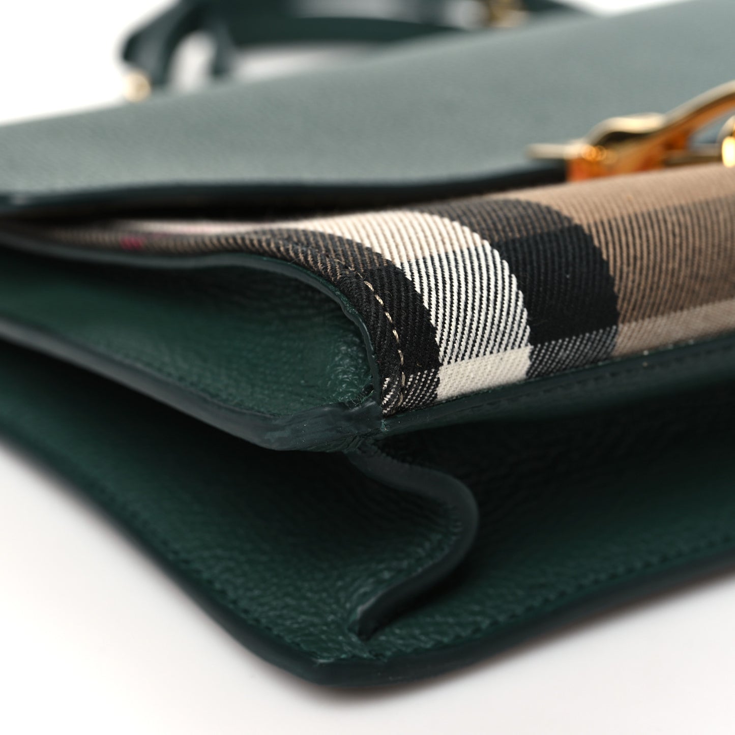 Derby Calfskin House Check Small Macken Crossbody Bag Vintage Green