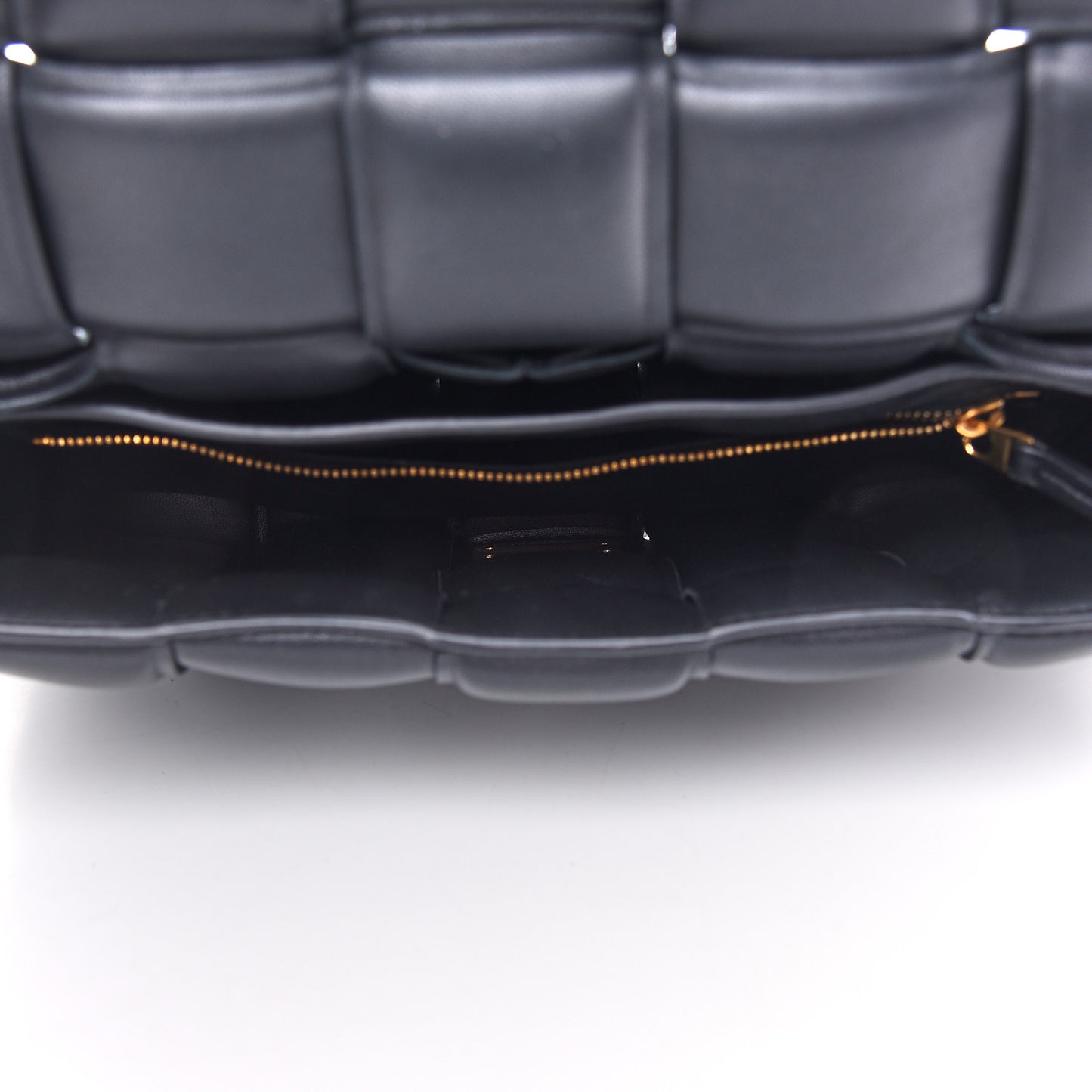 Nappa Maxi Intreccio Padded Cassette Crossbody Bag Black