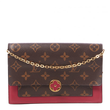 Louis Vuitton Monogram Flore Chain Wallet Fuchsia 1 of 9