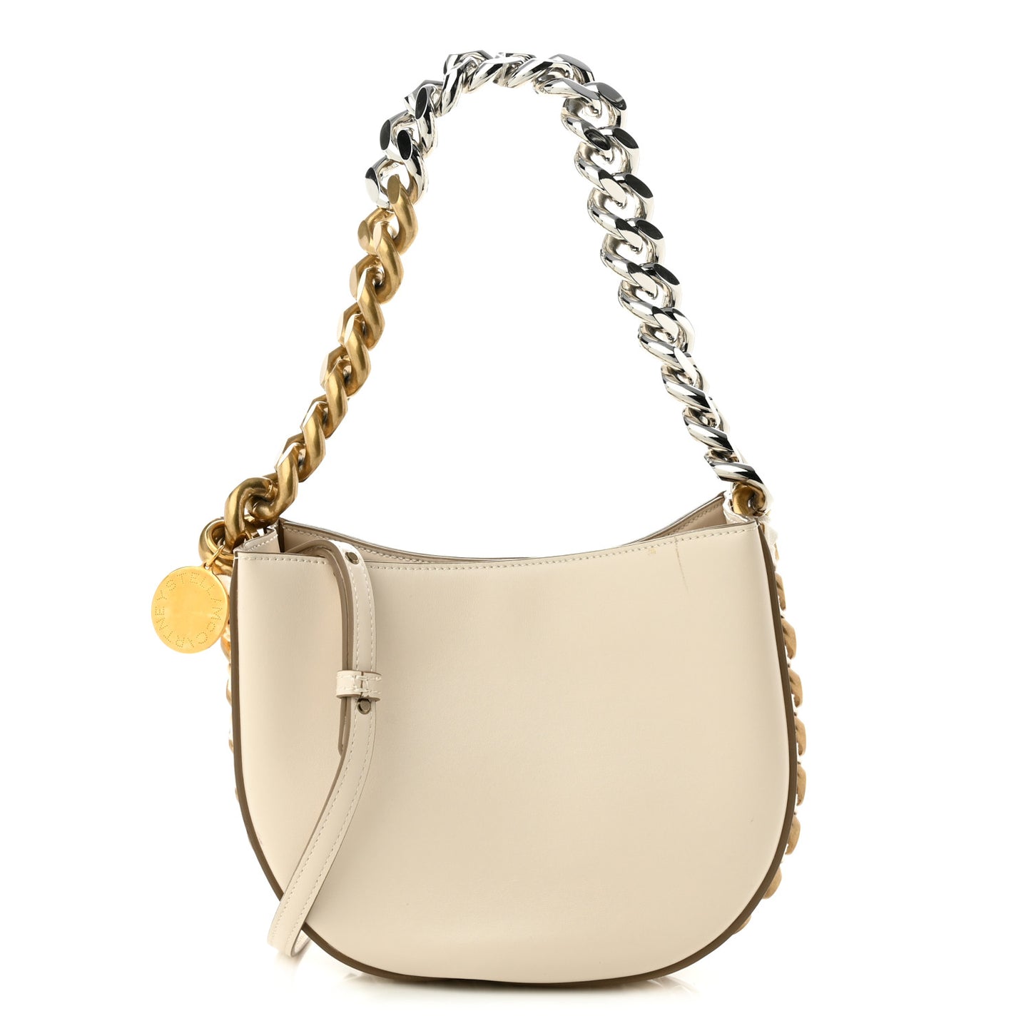 Eco Alter Nappa Medium Frayme Shoulder Bag Pure White