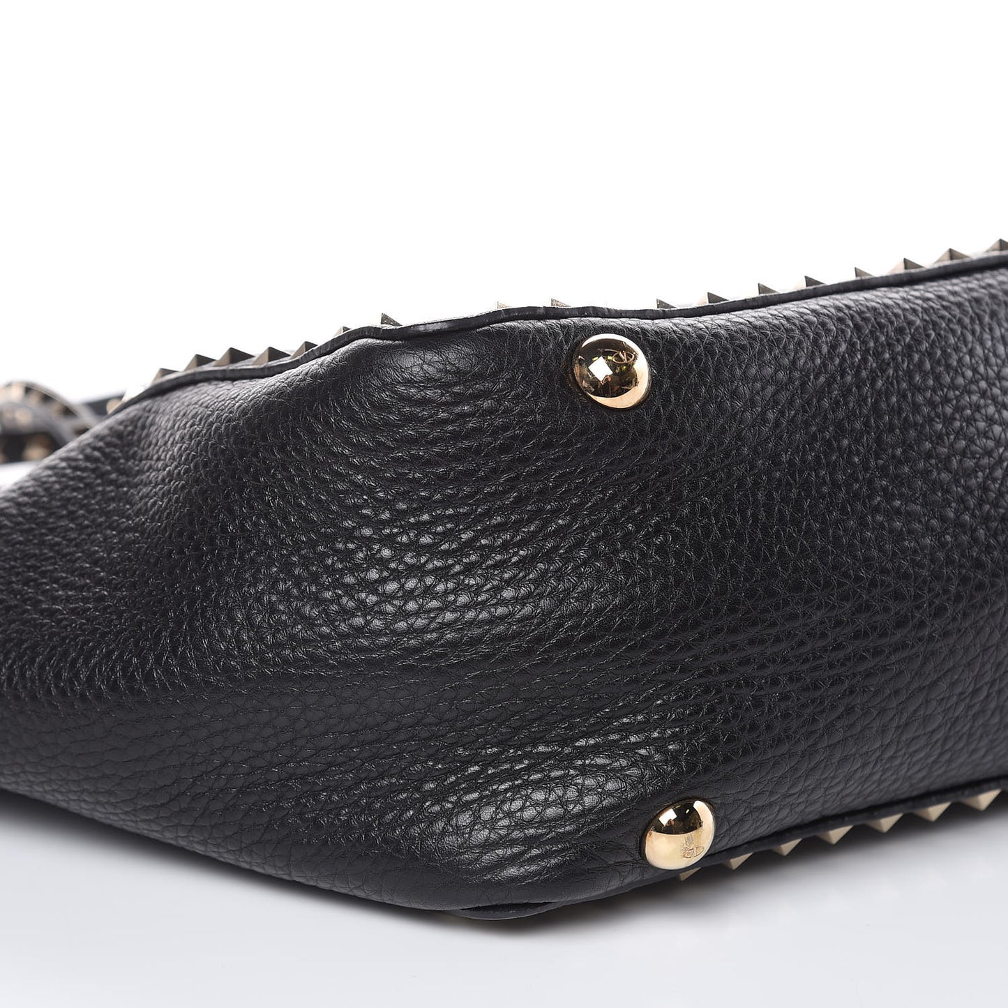 Alce Printed Calfskin Medium Rockstud Tote Black