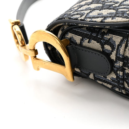 Christian Dior Oblique Saddle Bag Blue Blue 11 of 11