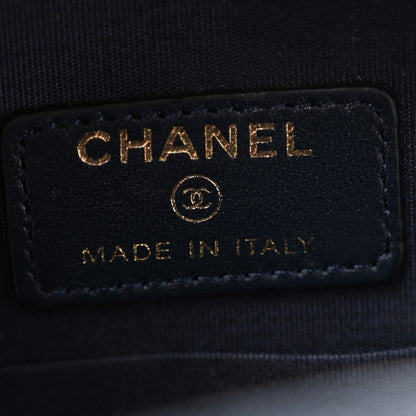 Chanel Lambskin Quilted Chain Around CC Round Clutch With Chain Navy 6 of 11