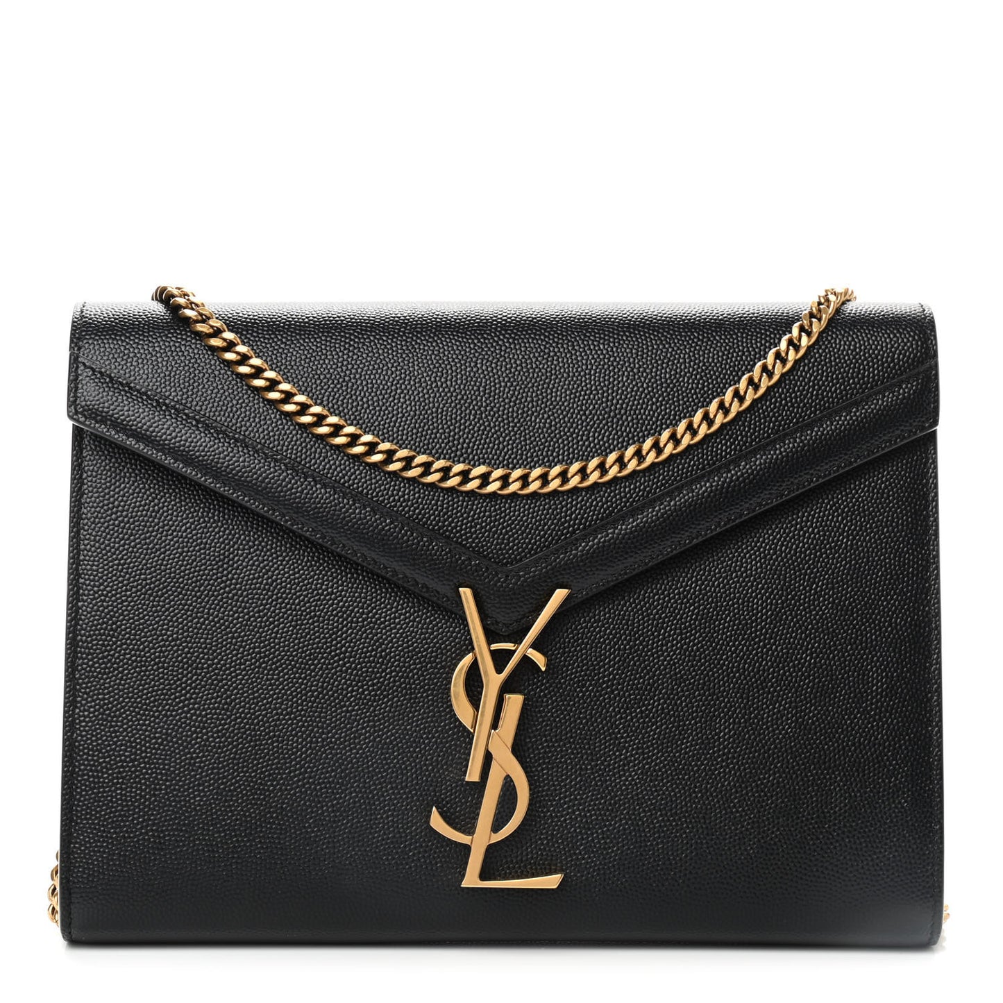 Grain De Poudre Monogram Cassandra Chain Wallet Black