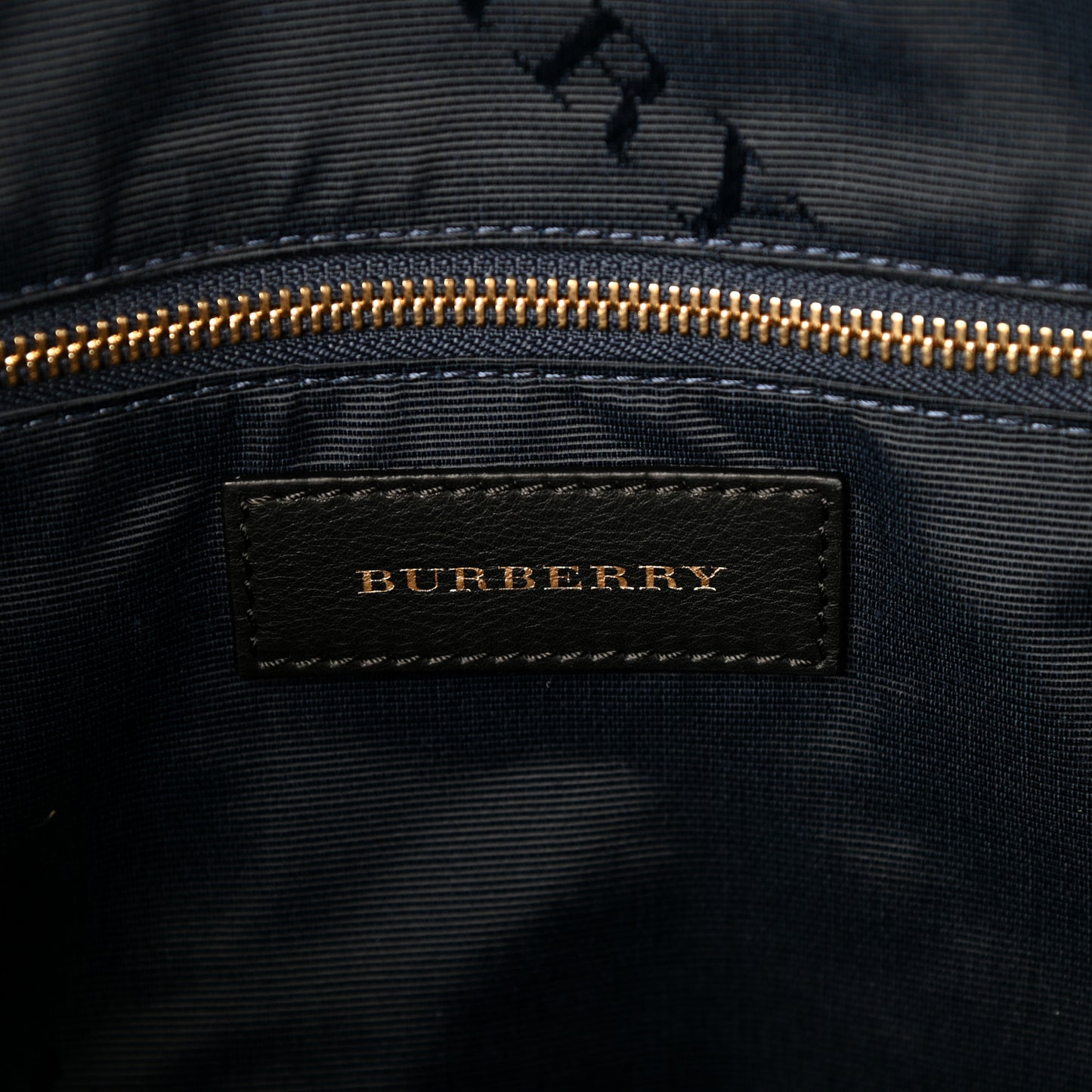 Heritage Grain Check Embossed Small Orchard Bowling Bag Blue Carbon