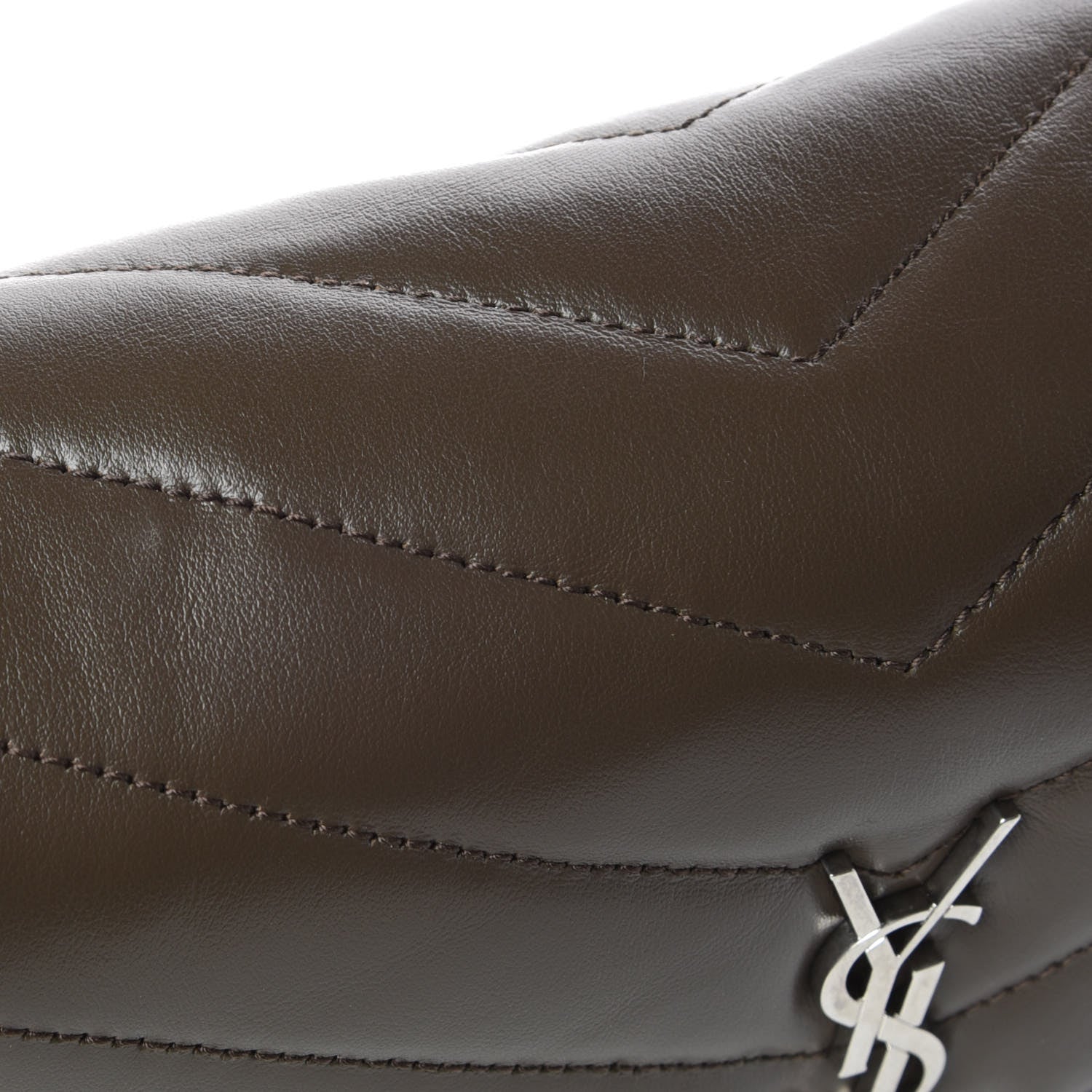 Saint Laurent Calfskin Y Quilted Monogram Toy Loulou Crossbody Bag Faggio 10 of 11