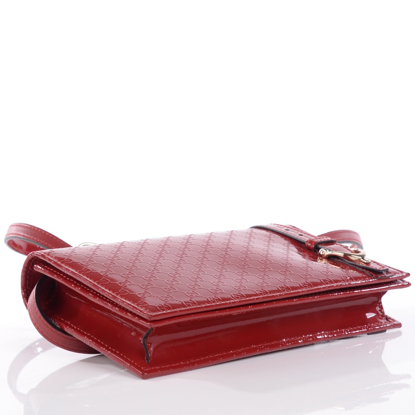 Patent Microguccissima Mini Nice Wallet Rose Bed