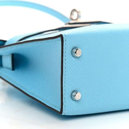 Hermes Epsom Mini Kelly Sellier 20 Celeste 9 of 16