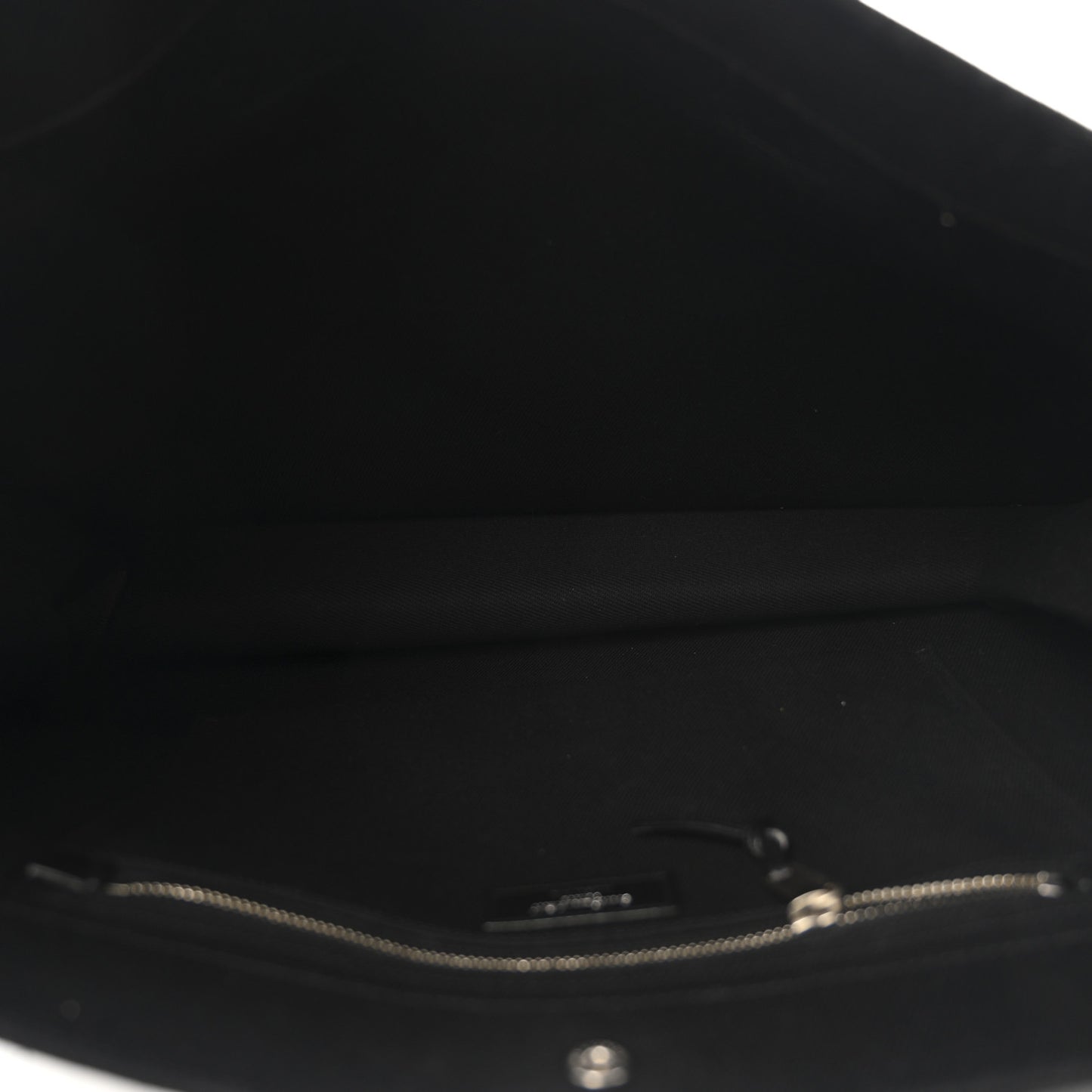Linen Calfskin Rive Gauche Tote Black
