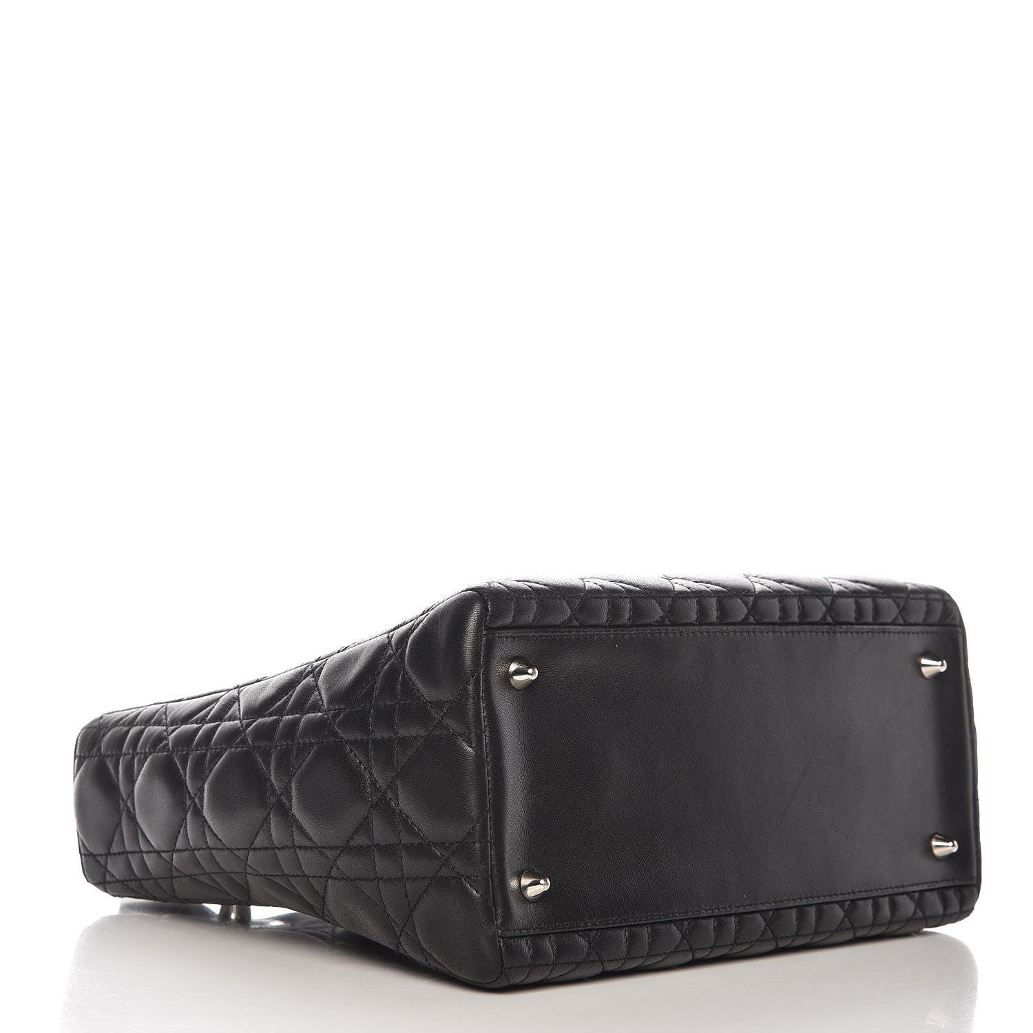 Christian Dior Lambskin Cannage Medium Lady Dior Black 4 of 7
