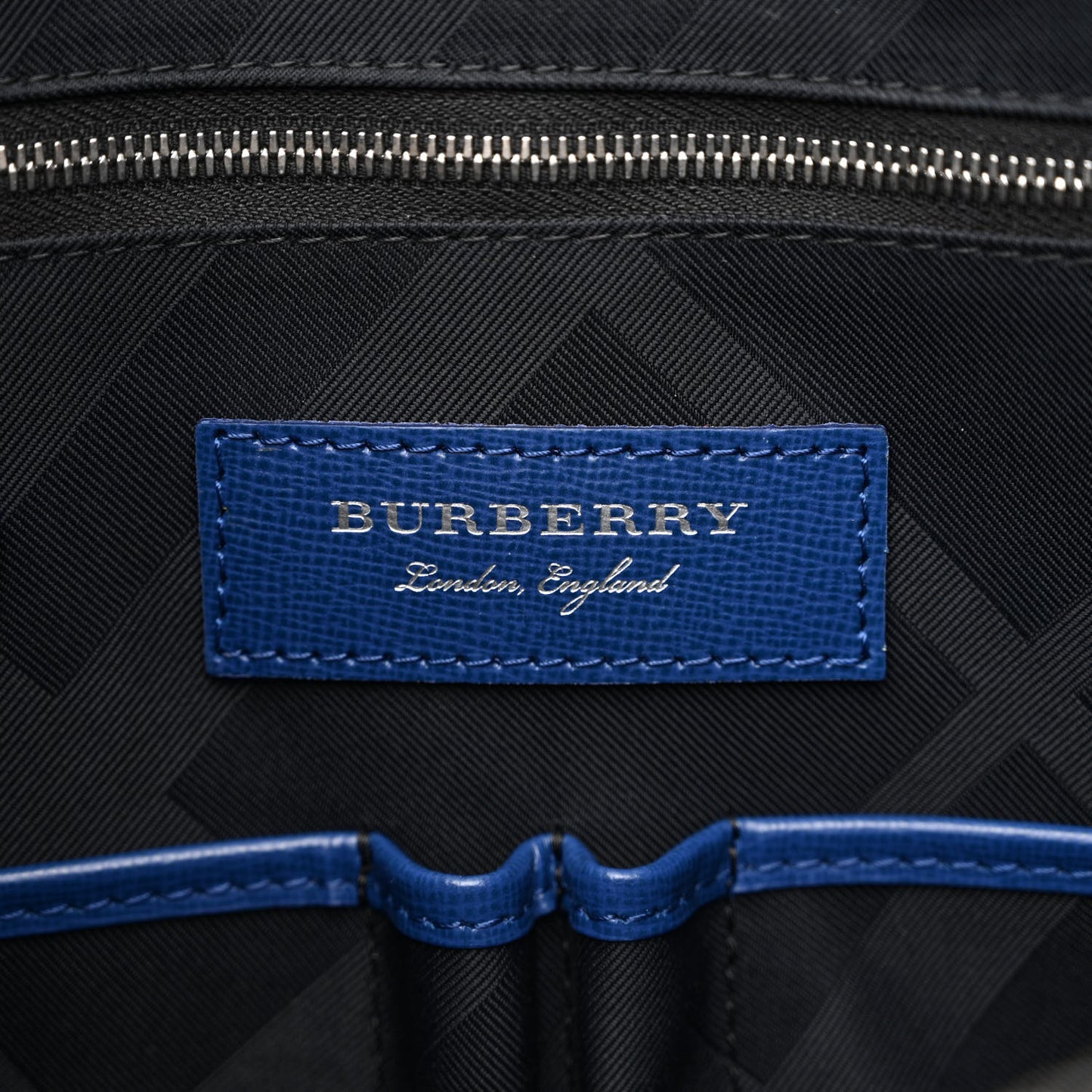 Textured Calfskin Barrow Briefcase Deep Blue
