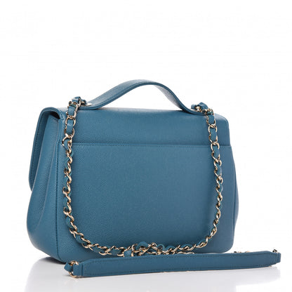 Chanel Caviar Quilted Medium Business Affinity Flap Blue 3 of 10