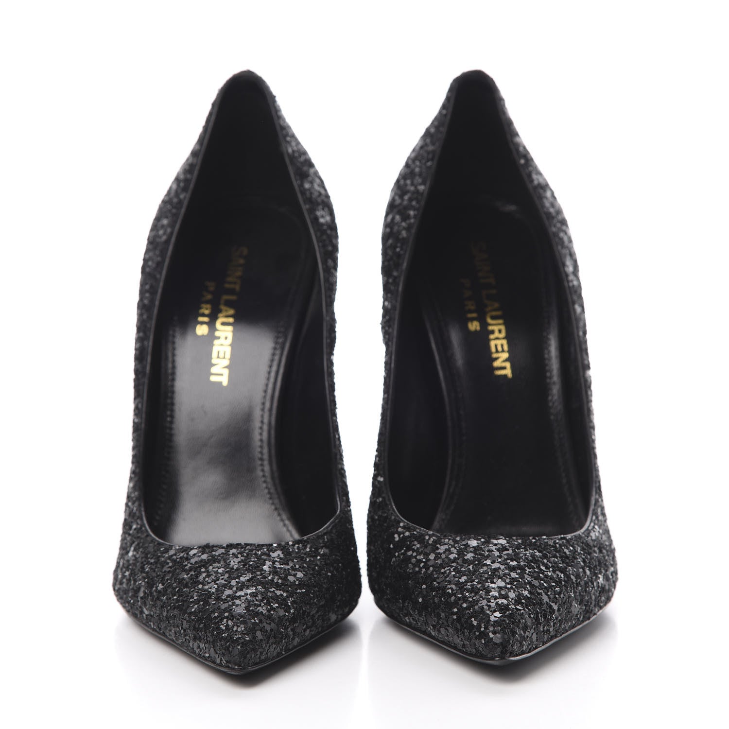 Saint Laurent Glitter Opyum 100 Pumps 35 Black 2 of 8