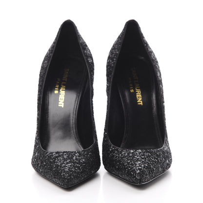 Saint Laurent Glitter Opyum 100 Pumps 35 Black 2 of 8