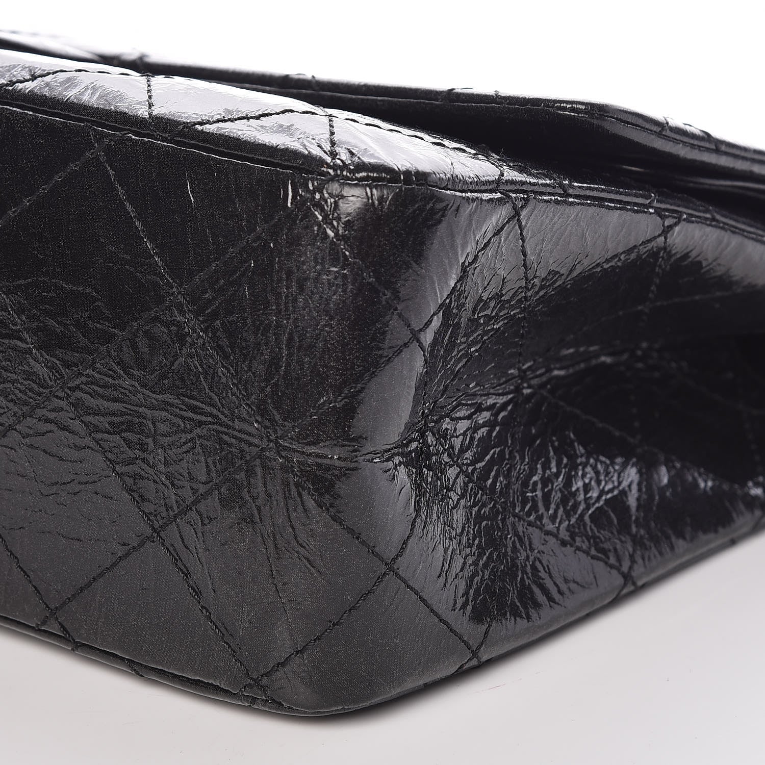 Chanel Glazed Aged Calfskin Quilted 2.55 Reissue 227 Flap So Black 9 of 9