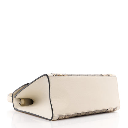 Gucci GG Supreme Monogram Small Osiride Top Handle Bag Beige Gold 4 of 12