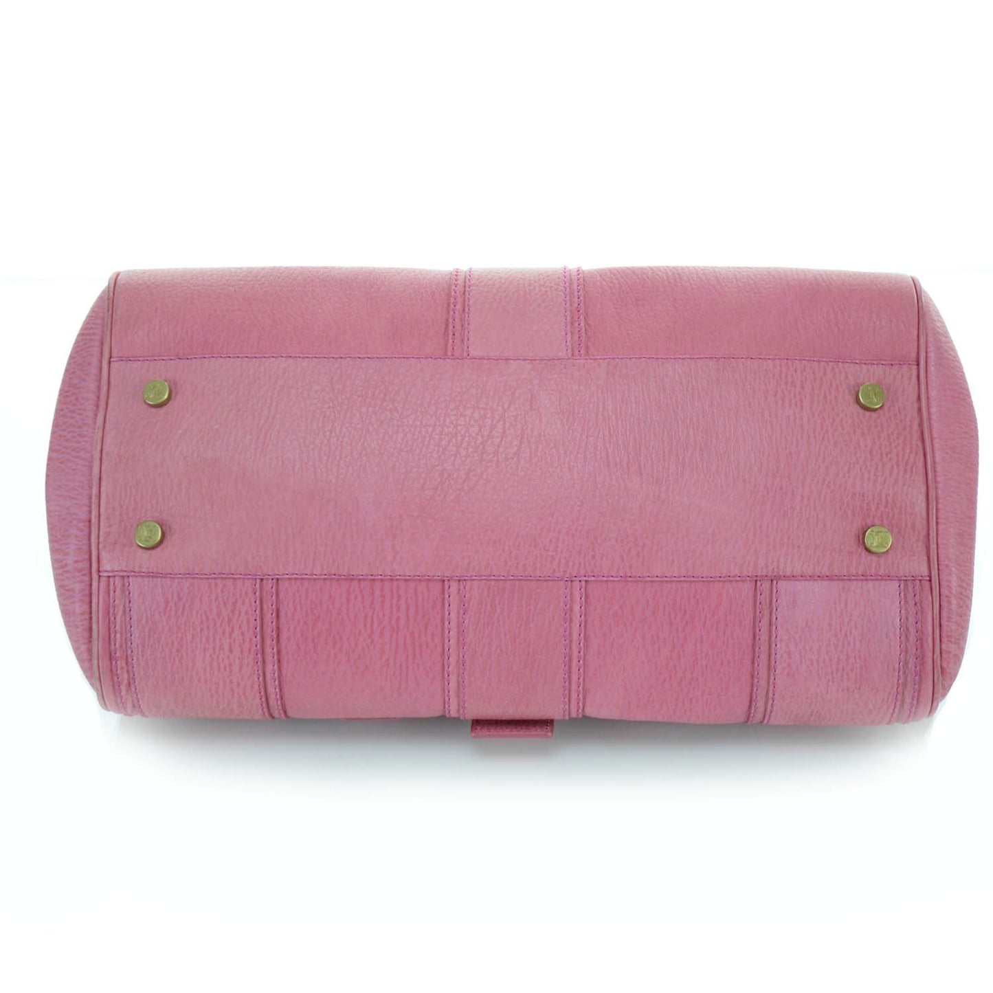 Leather Large Ella Framed Satchel Pink