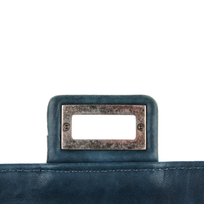Chanel Washed Lambskin Quilted Maxi Take Away Flap Turquoise 5 of 8