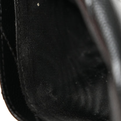 Saint Laurent Grain De Poudre Matelasse Chevron Small Monogram Envelope Wallet Black 9 of 10