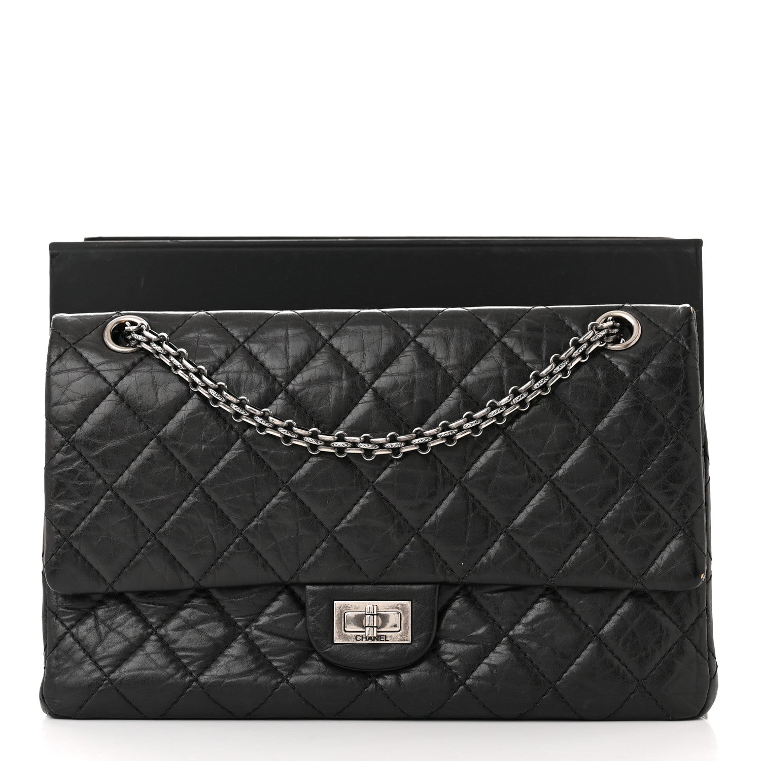 Chanel Aged Calfskin Quilted 2.55 Reissue 226 Flap Black 14 of 14