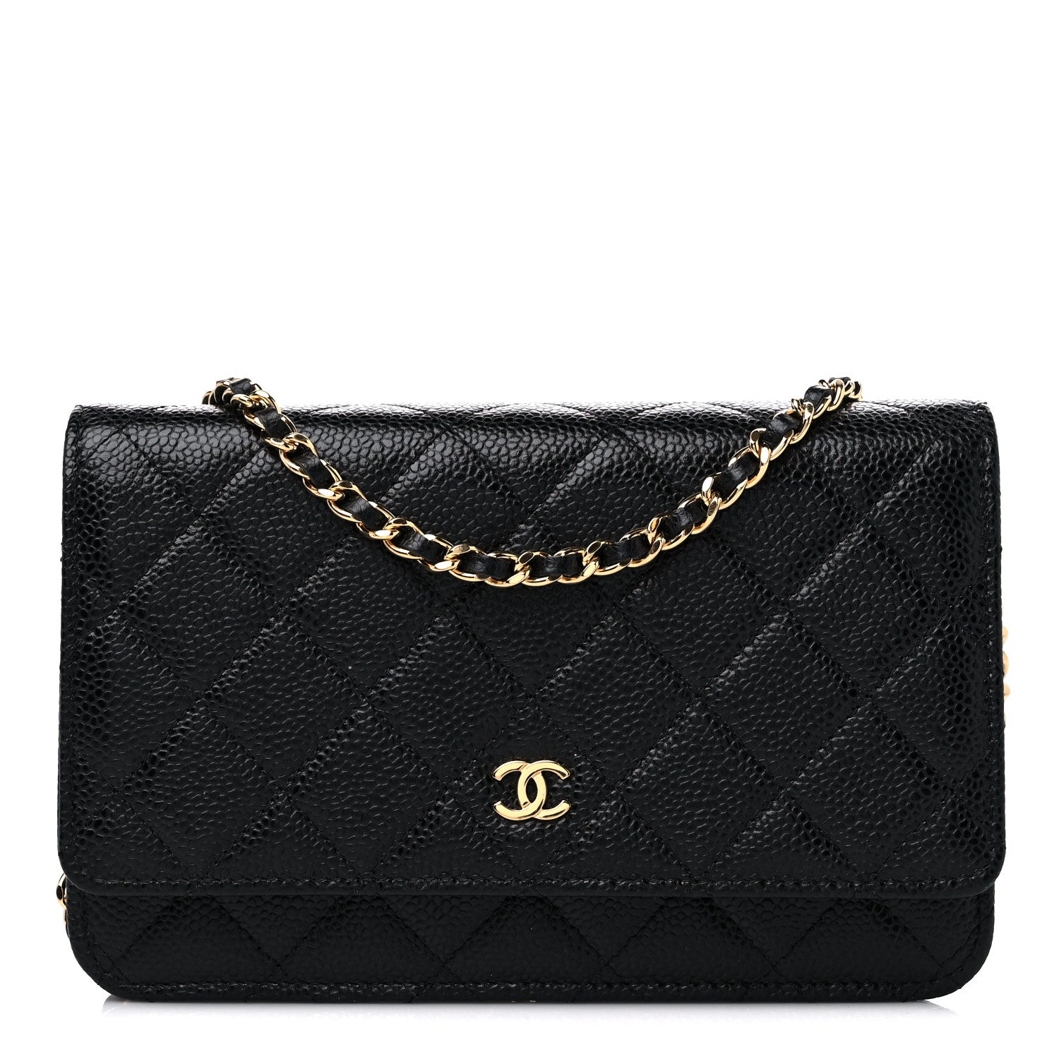 Chanel Caviar Quilted Wallet on Chain WOC Black 1 of 11